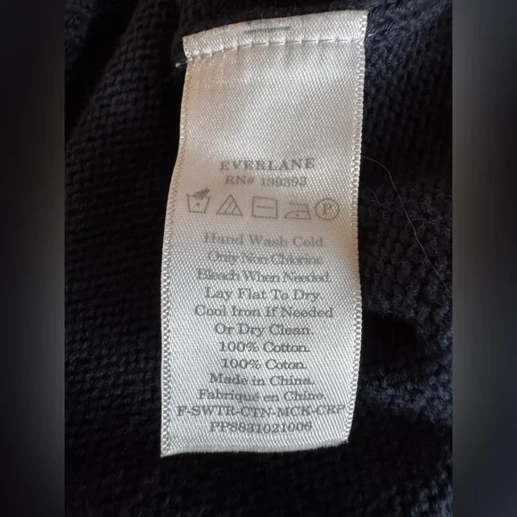 Everlane Navy Mock-neck Sweater, Size Medium - Picture 4 of 5